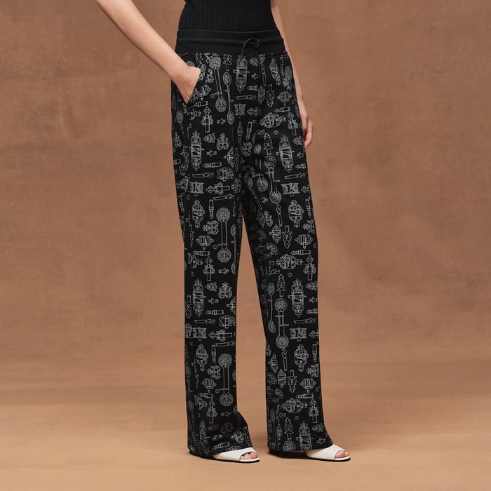 Noir "Ferronnerie Remix" Wide Pants