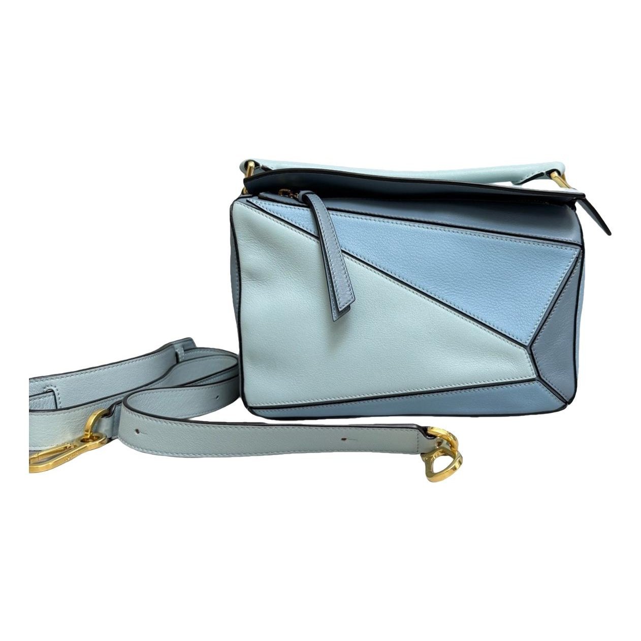 Puzzle leather handbag