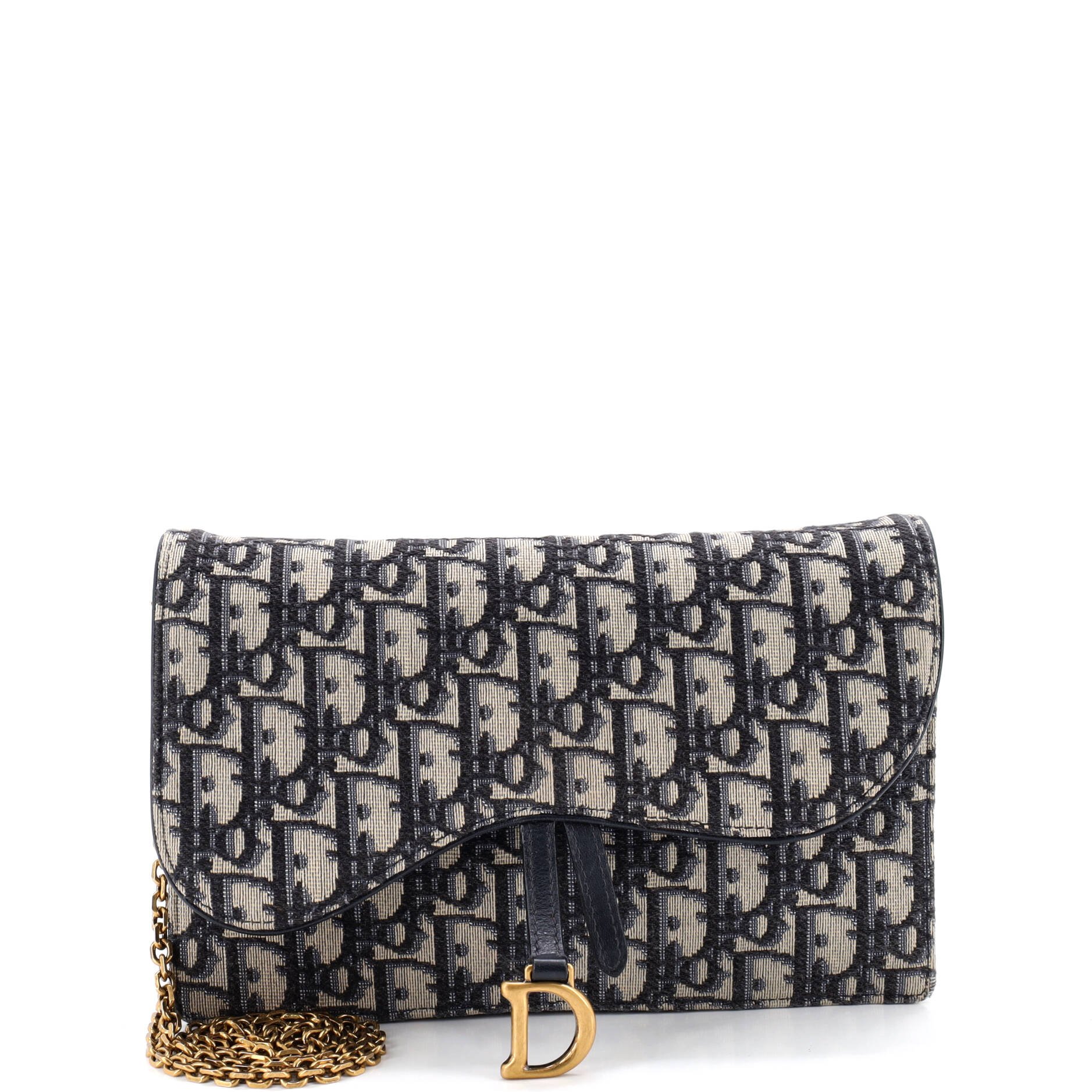 Saddle Pouch Wallet on Chain Oblique Canvas
