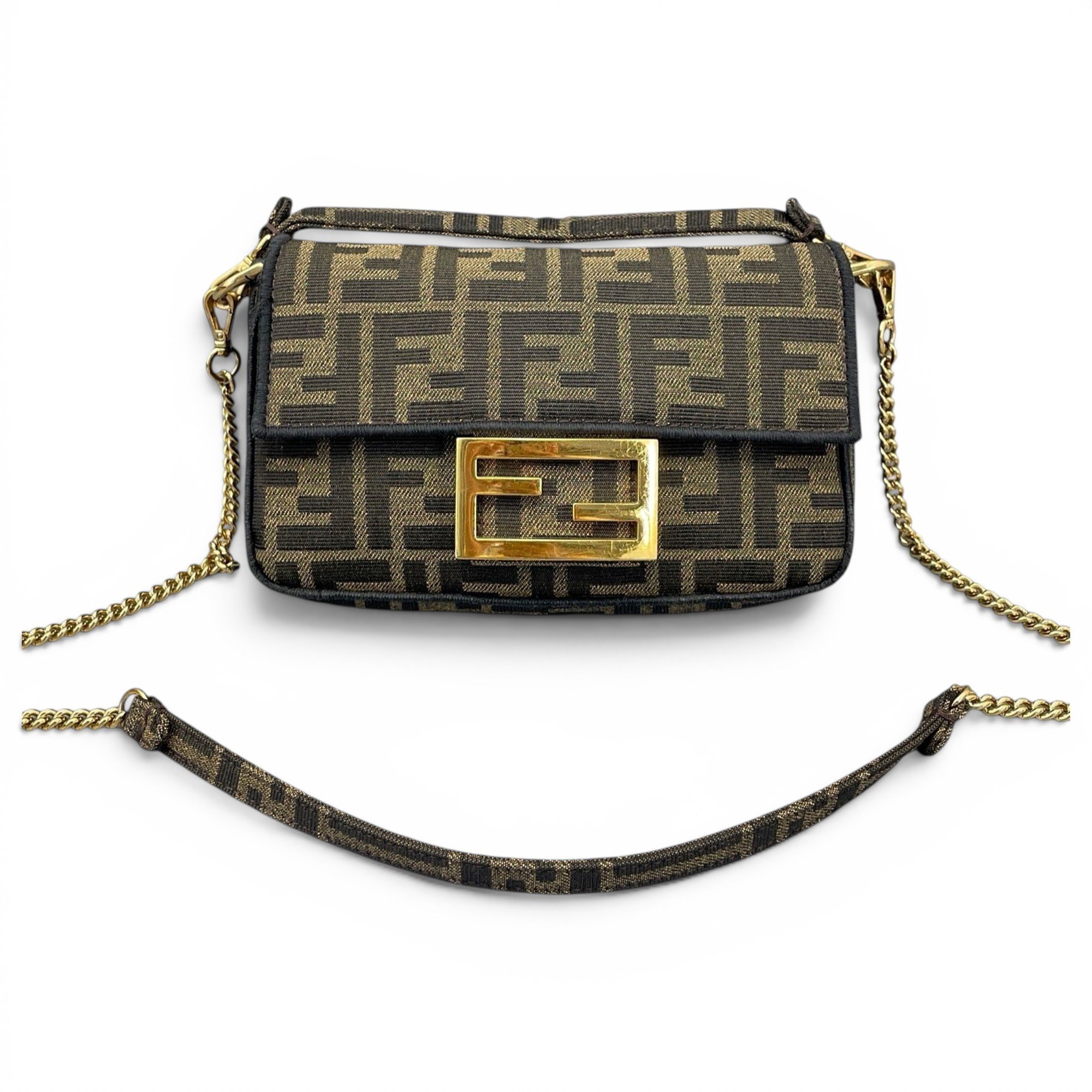 Baguette Chain Midi cloth handbag