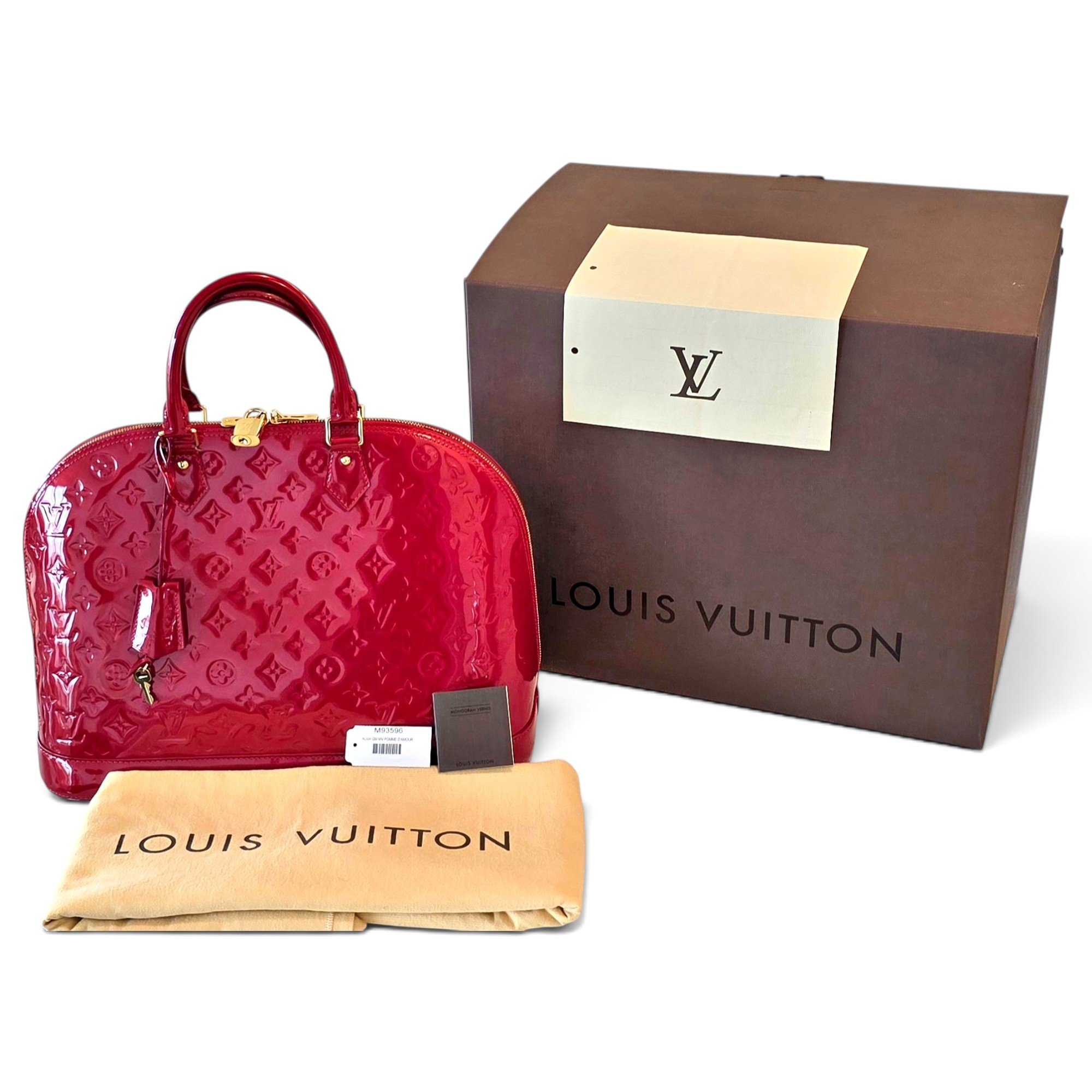 Louis Vuitton Alma patent leather handbag