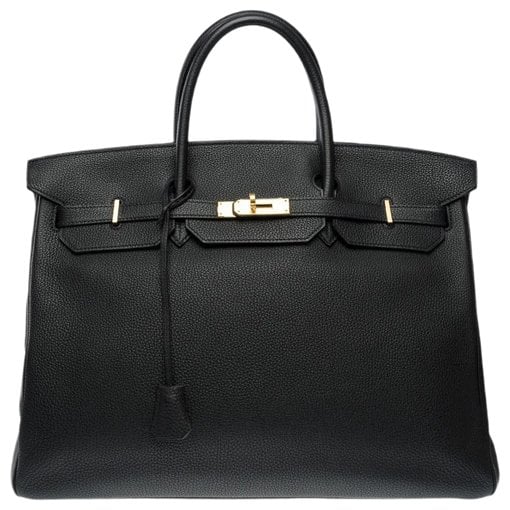 Hermes Birkin 40 Handbag Black Togo Leather 2010