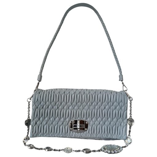 Miu Crystal leather handbag