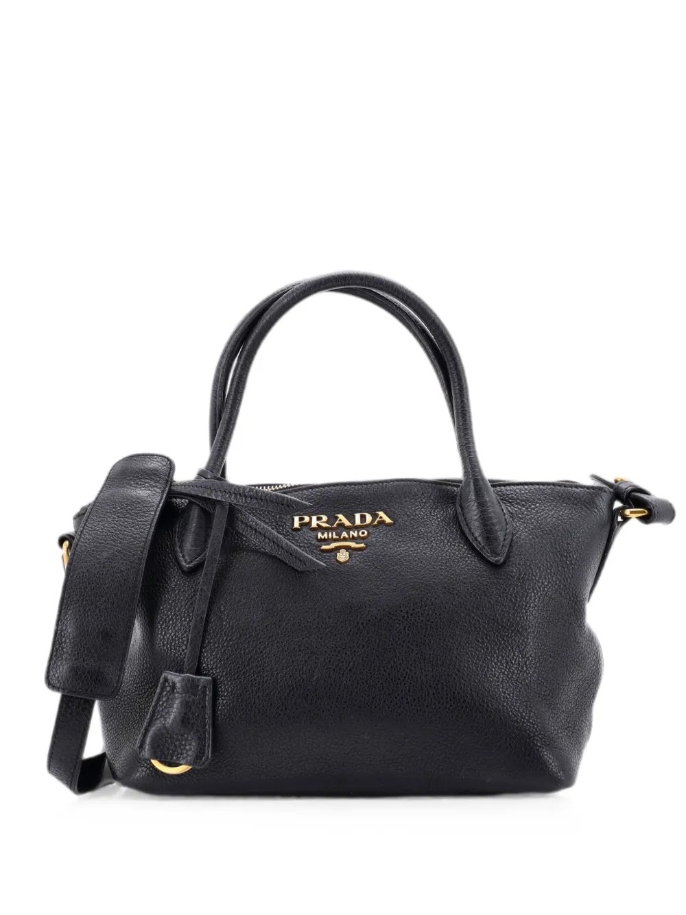 Dual Strap Zip Tote Vitello Daino Small shoulder bag
