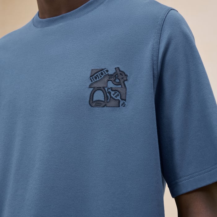 Bleu Turquin "Metallerie Au Carre" T-shirt
