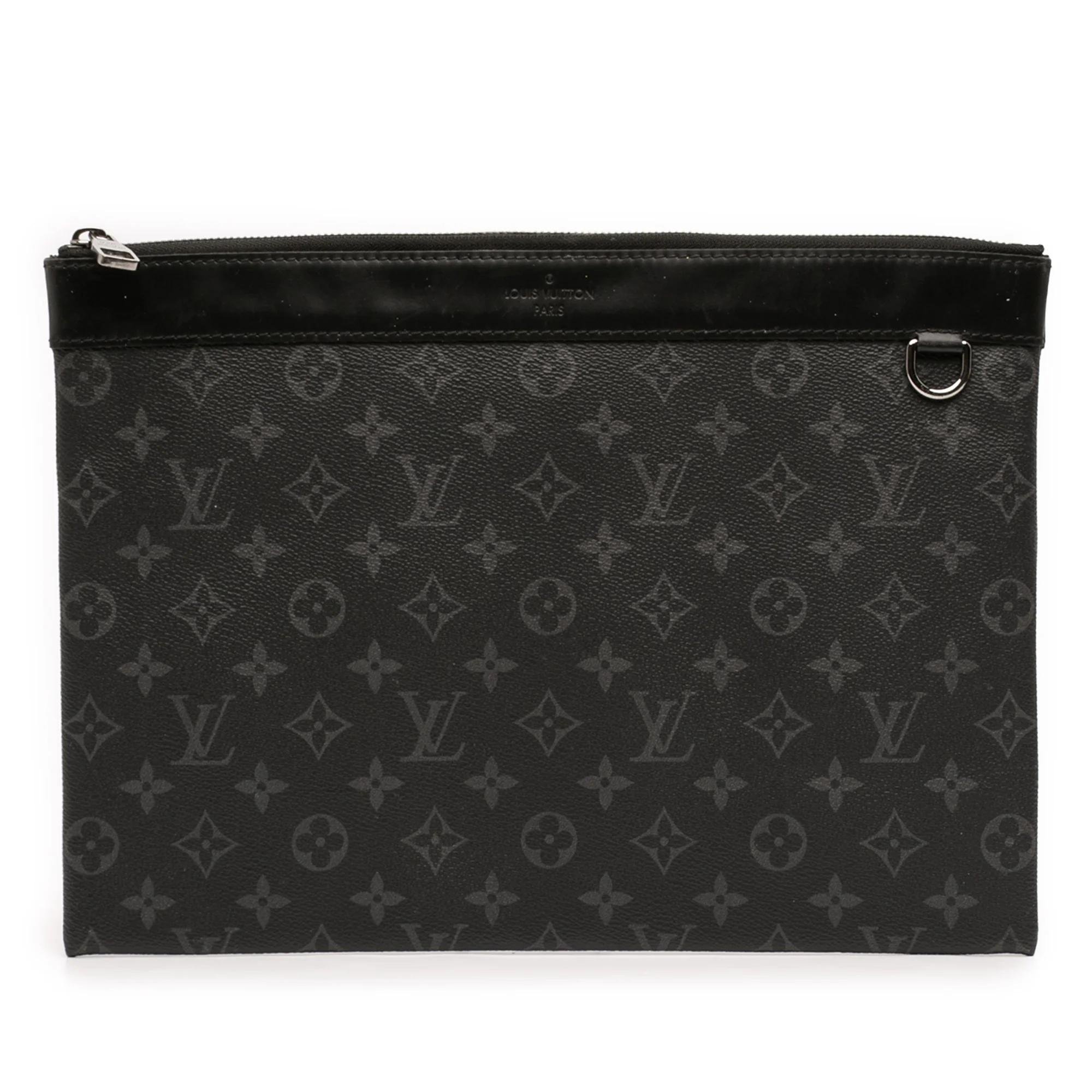 Leather clutch bag