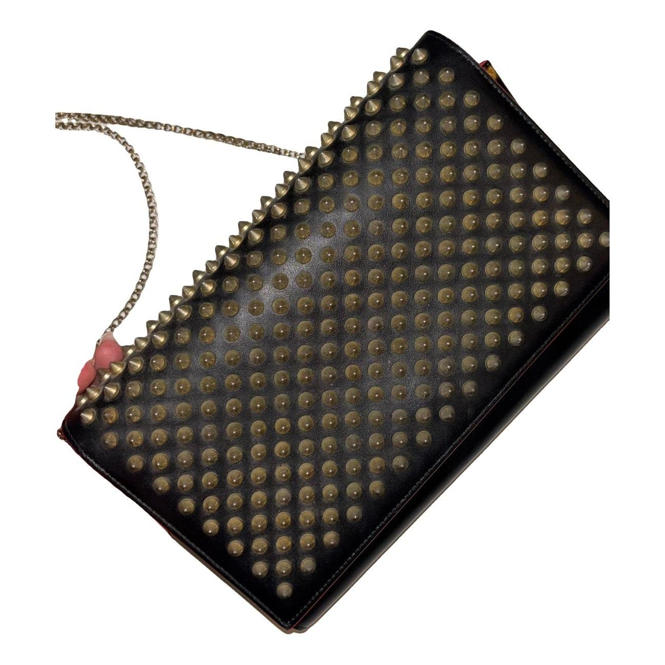 Loubiposh leather clutch bag