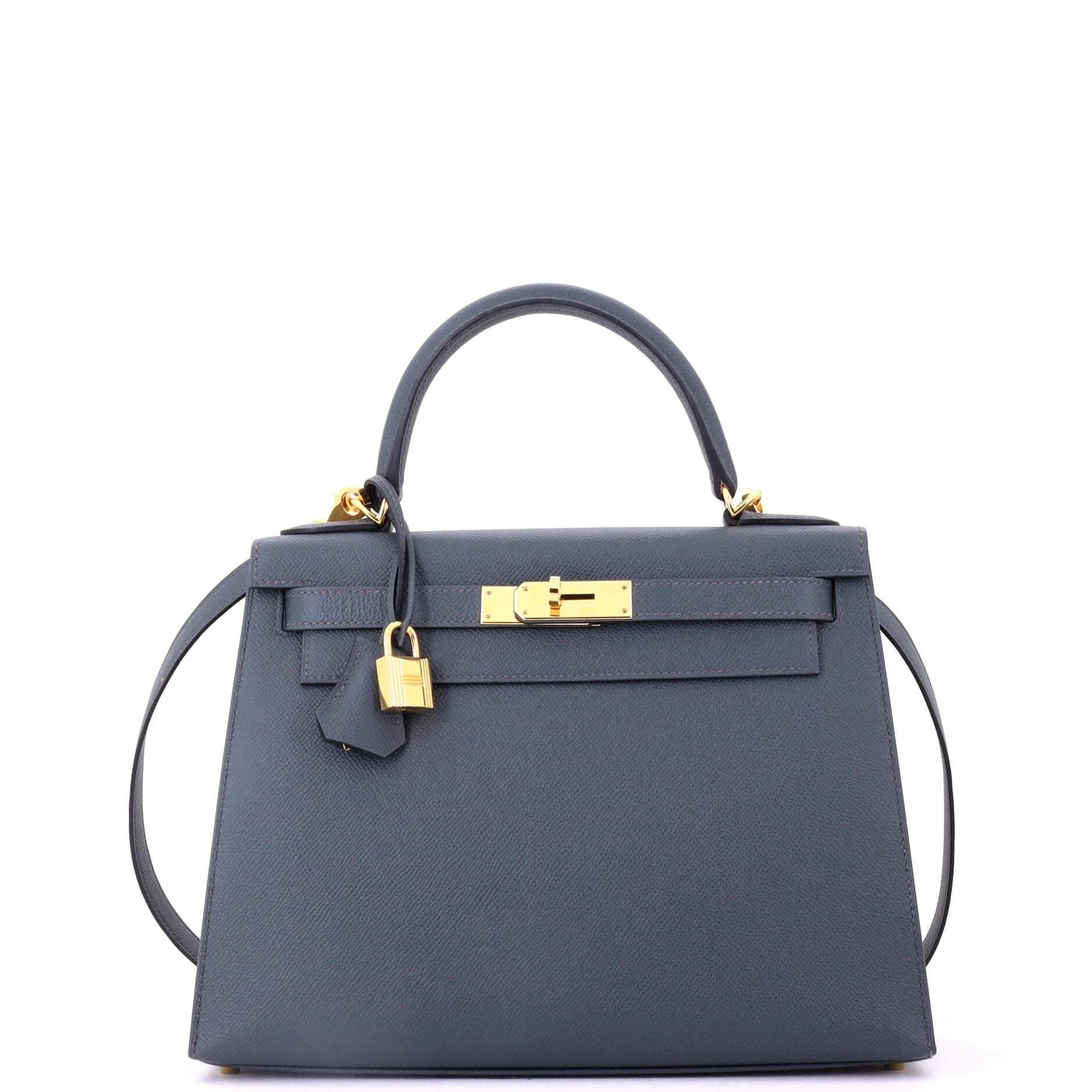 Hermes Kelly 28 Handbag Vert Amande Epsom Leather 2022