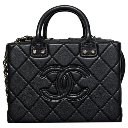 Vanity leather handbag