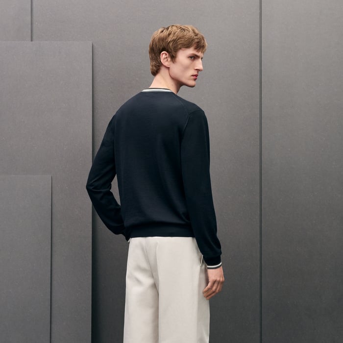 Marine "Rayures & Twist" Crewneck Sweater