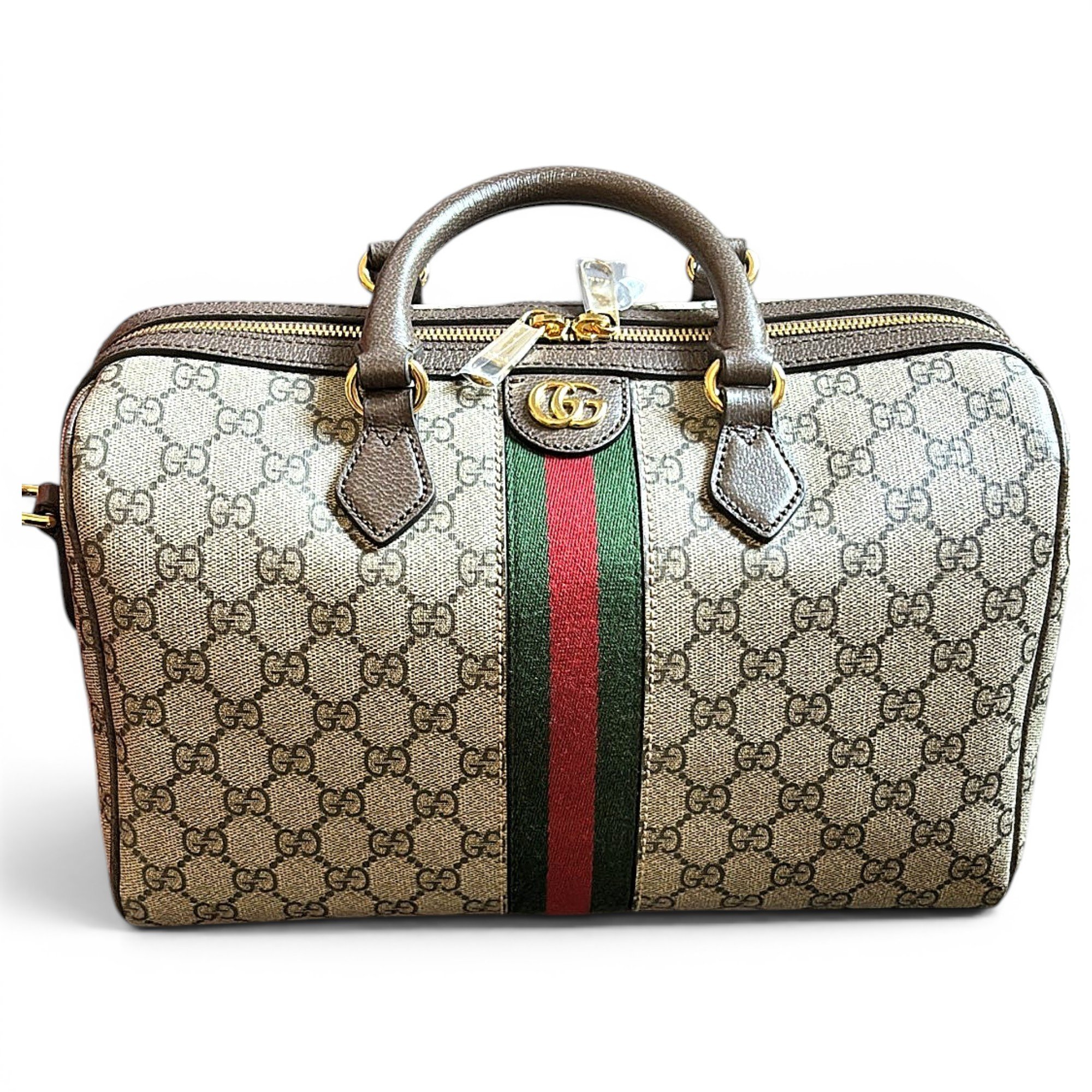 Ophidia leather bowling bag