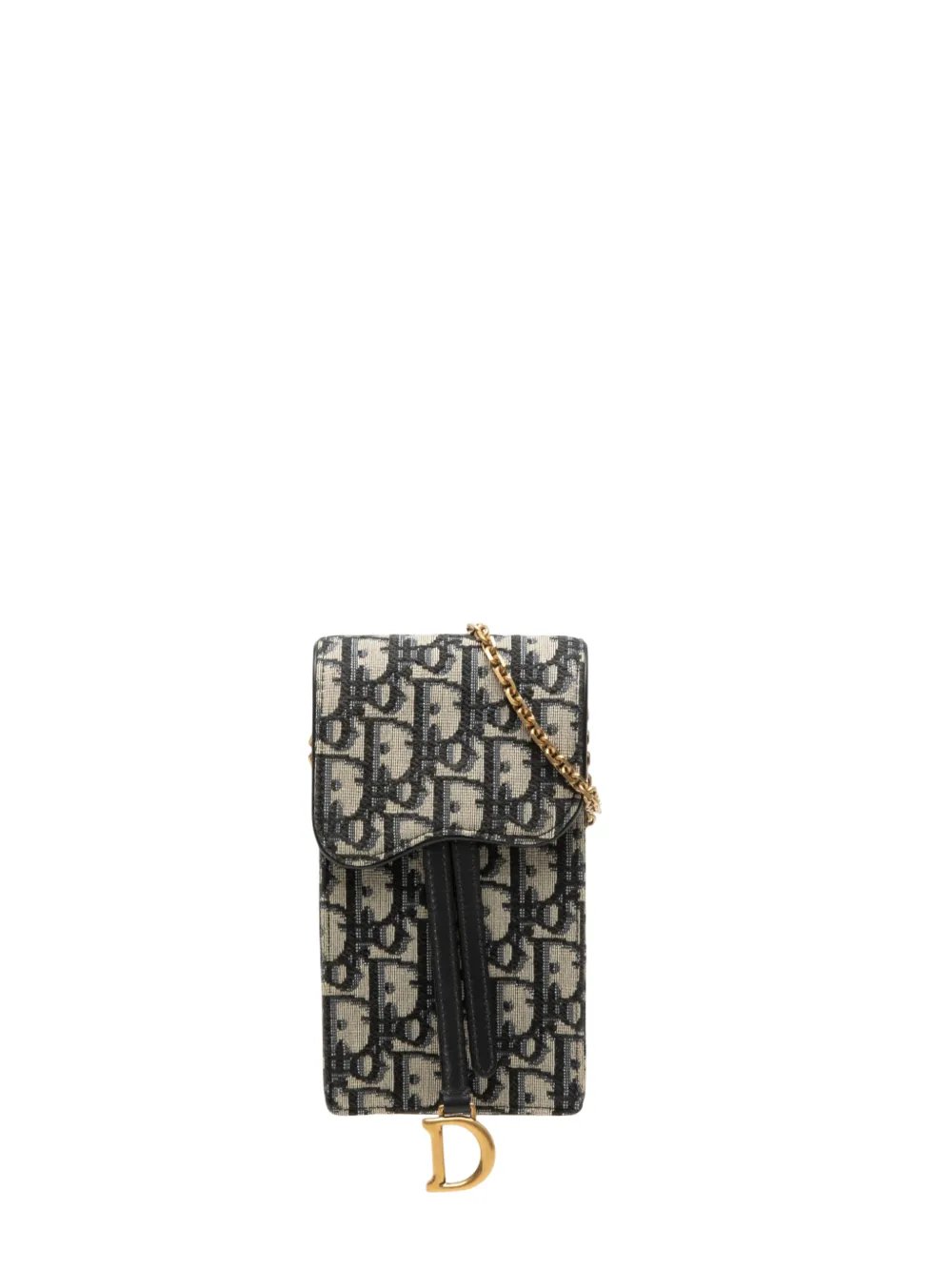 2000-2026 Oblique Canvas Vertical Saddle Pouch crossbody bag