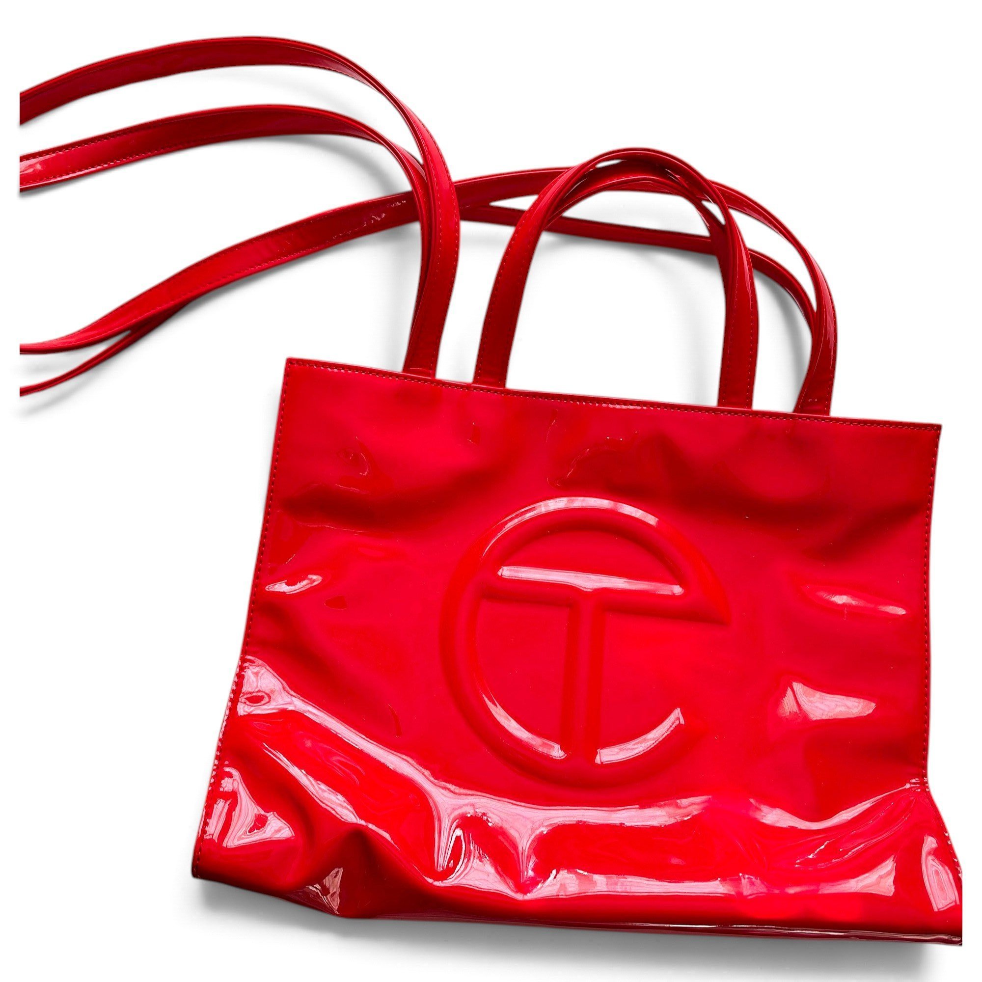Telfar Medium Shopping Bag patent leather tote