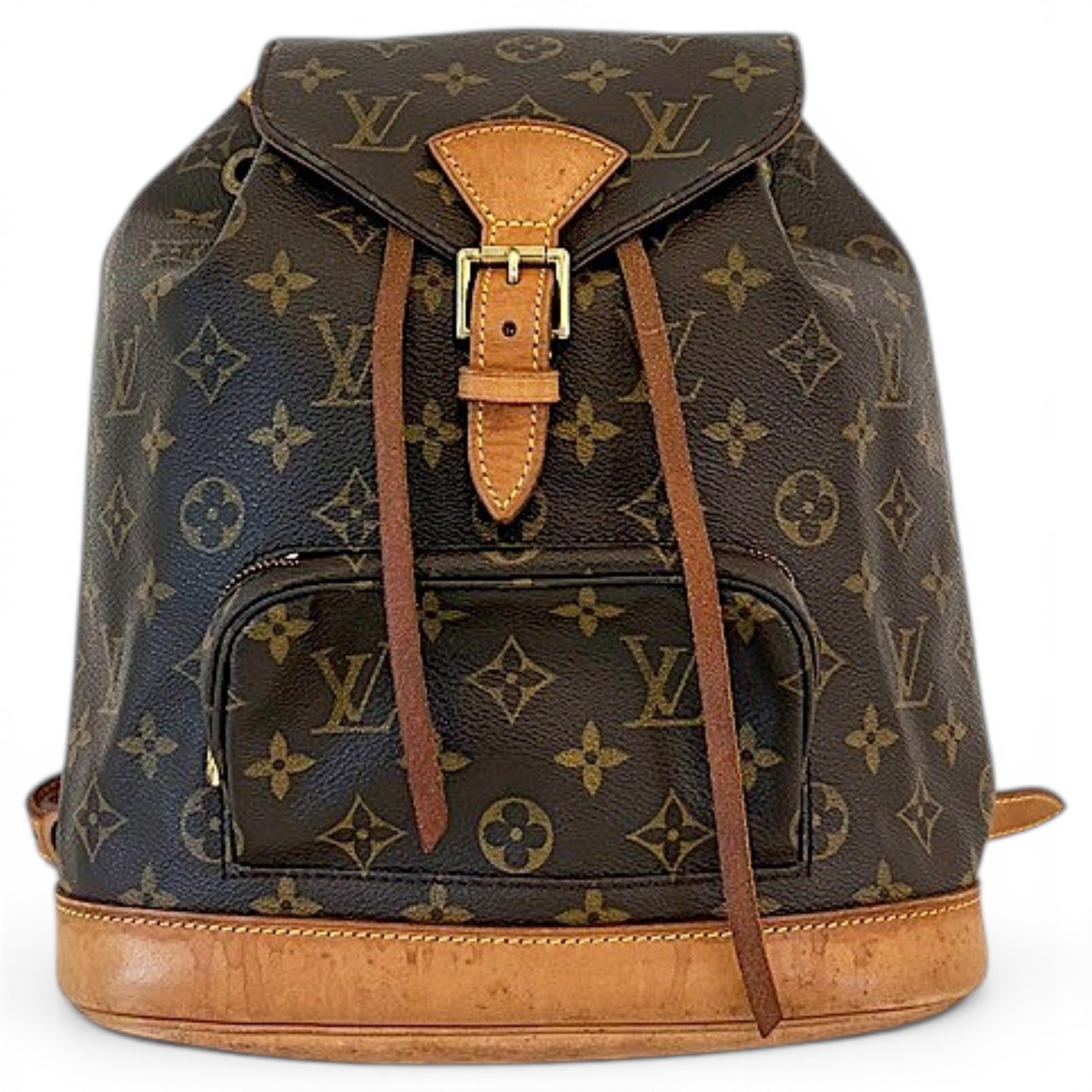 Montsouris Vintage leather backpack