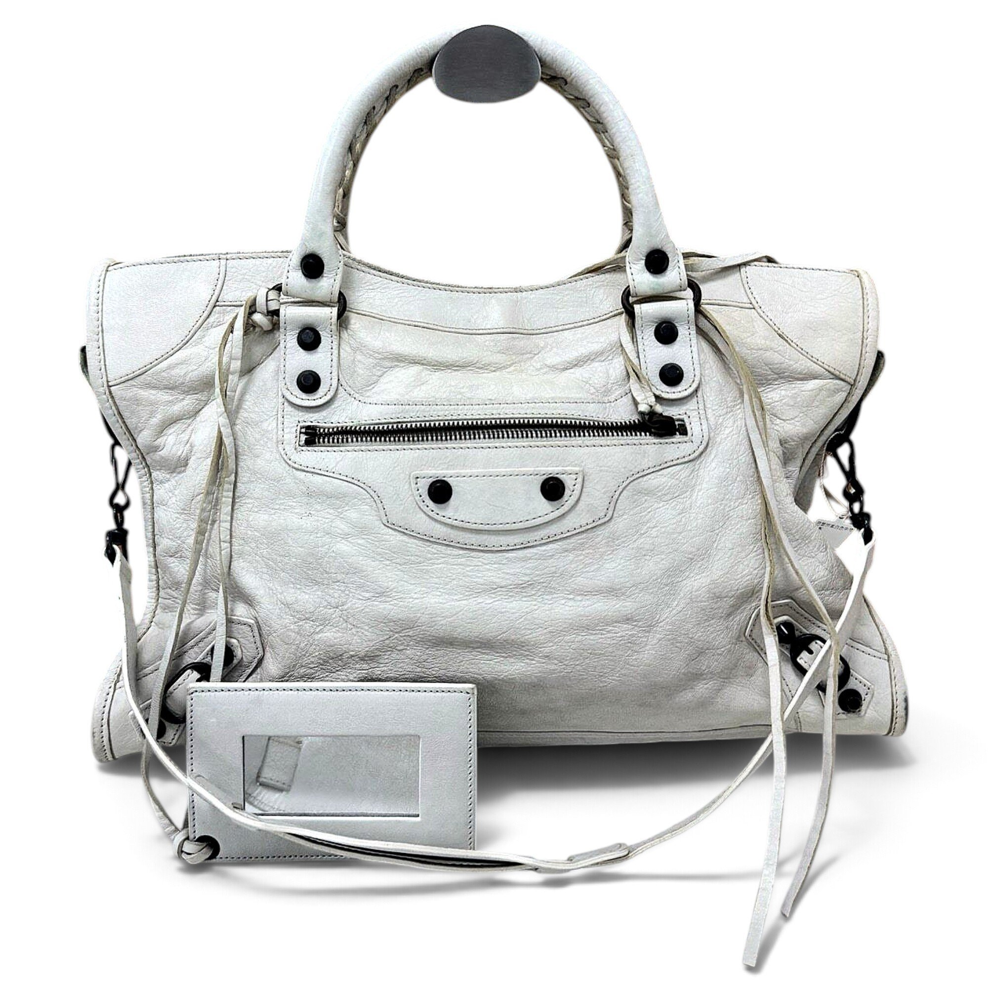 City leather handbag