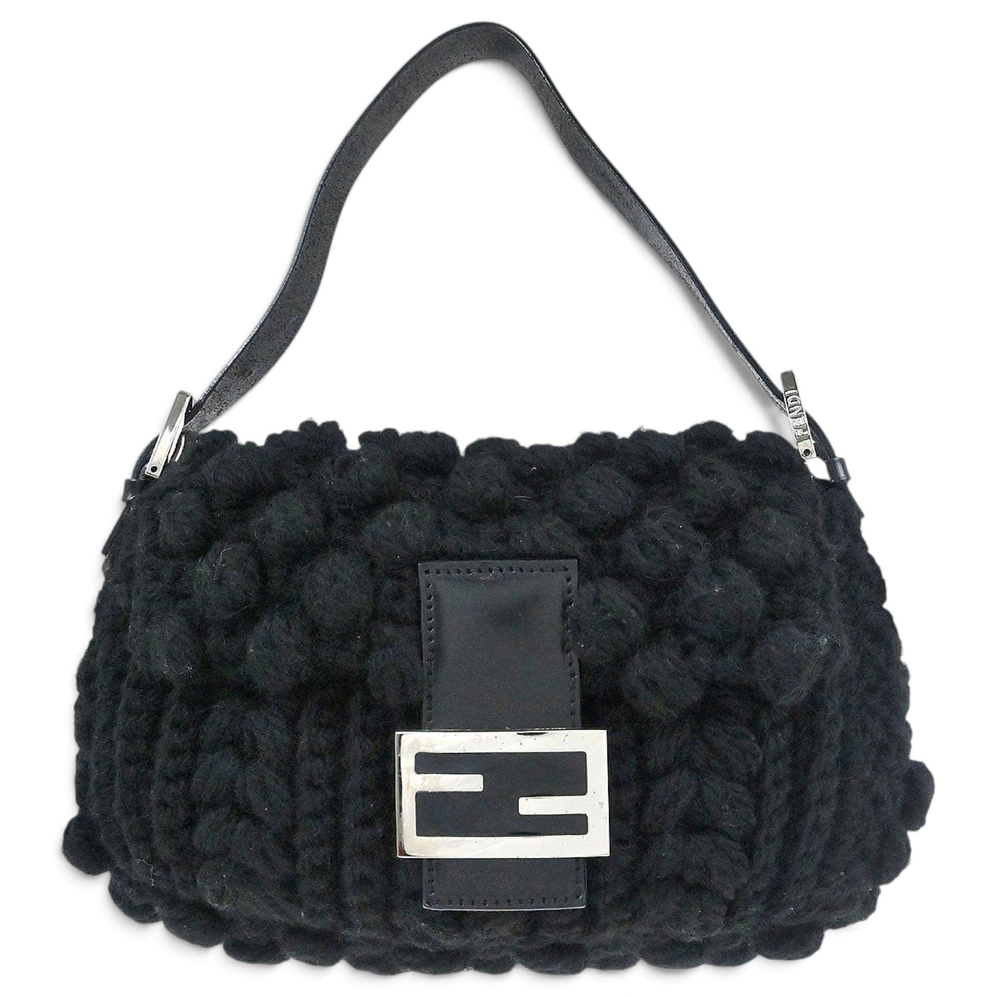 Baguette wool handbag