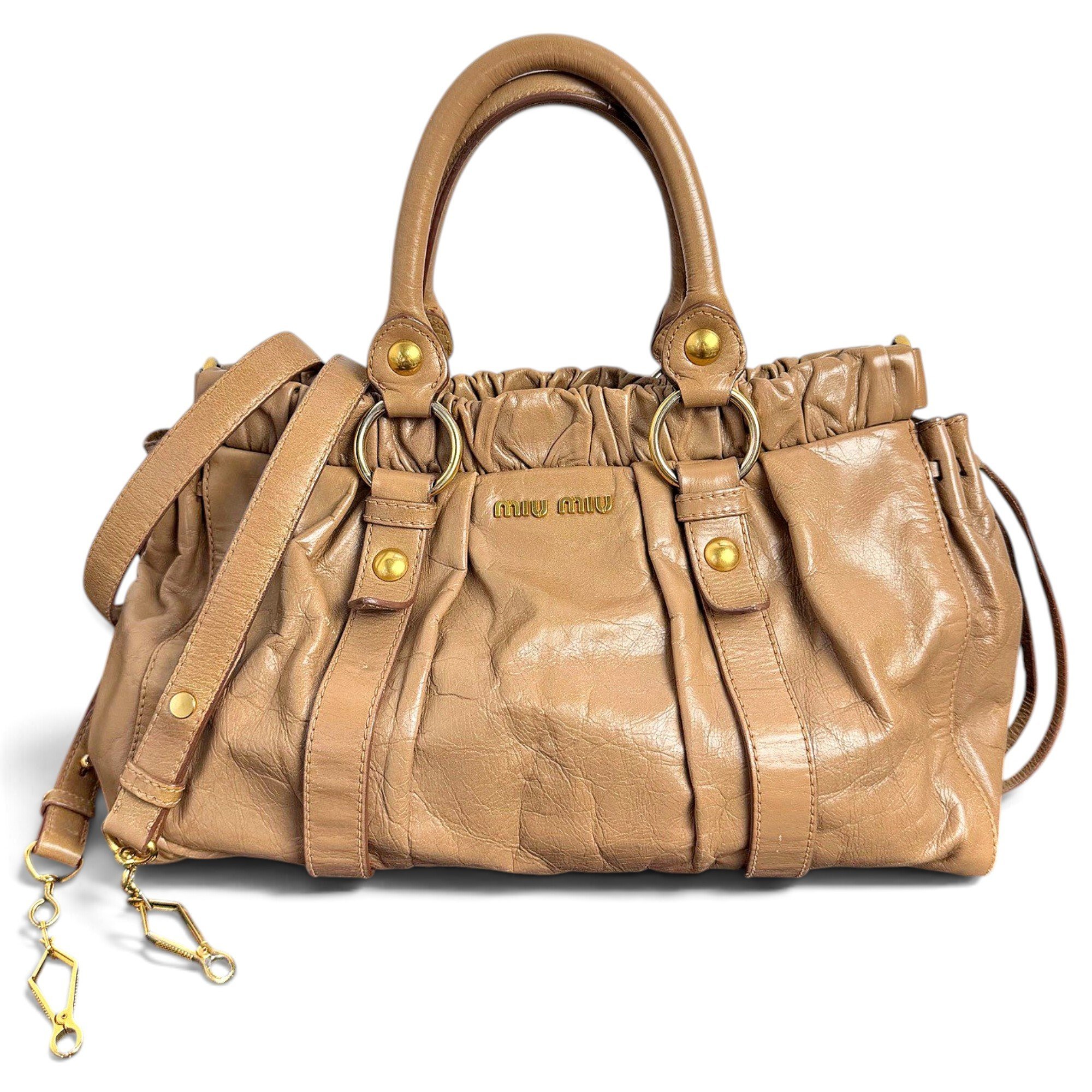 Bow bag leather handbag