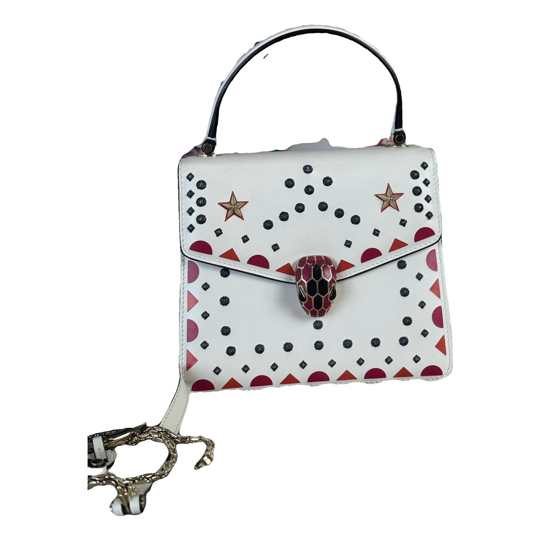 Serpenti leather handbag