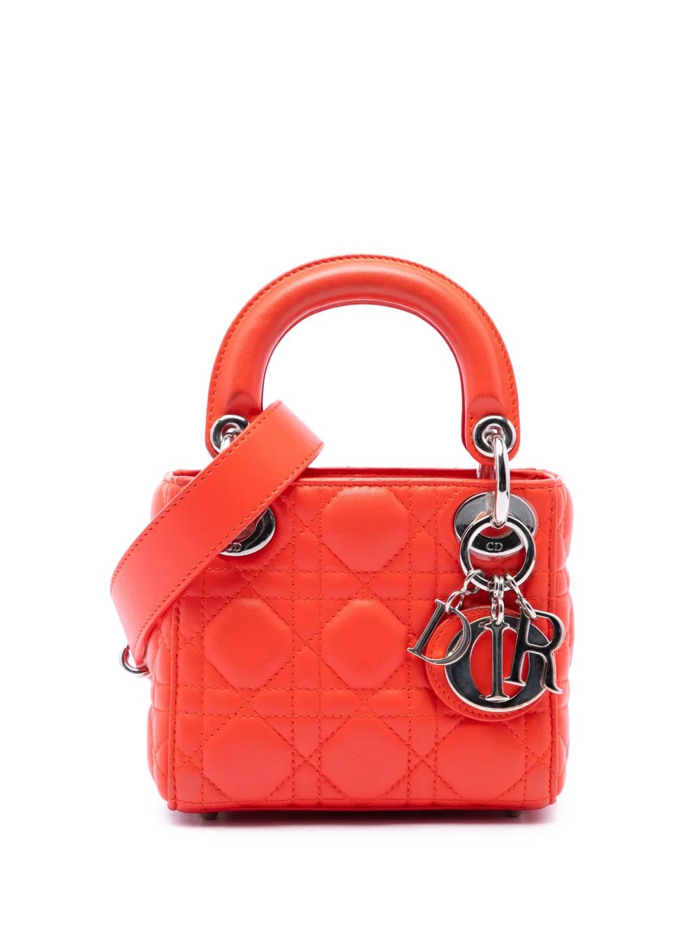 2015 Micro Lambskin Cannage Lady Dior satchel