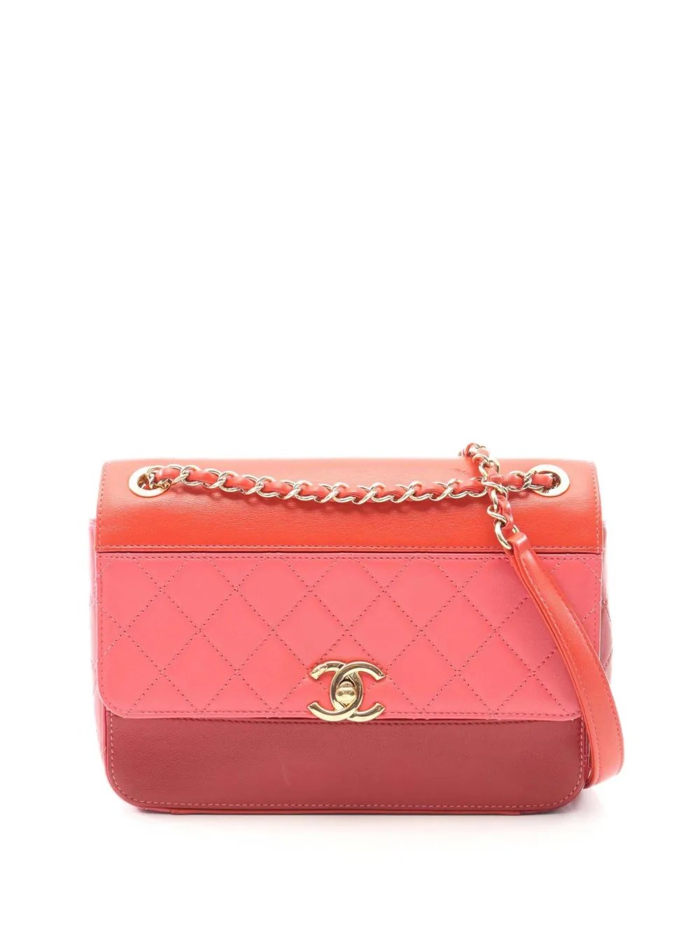 2019 CC Quilted Lambskin Tricolor Single Flap shoulder bag