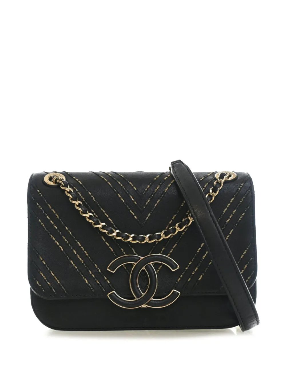 2017-2018 Small Chevron Sheepskin Subtle Flap crossbody bag