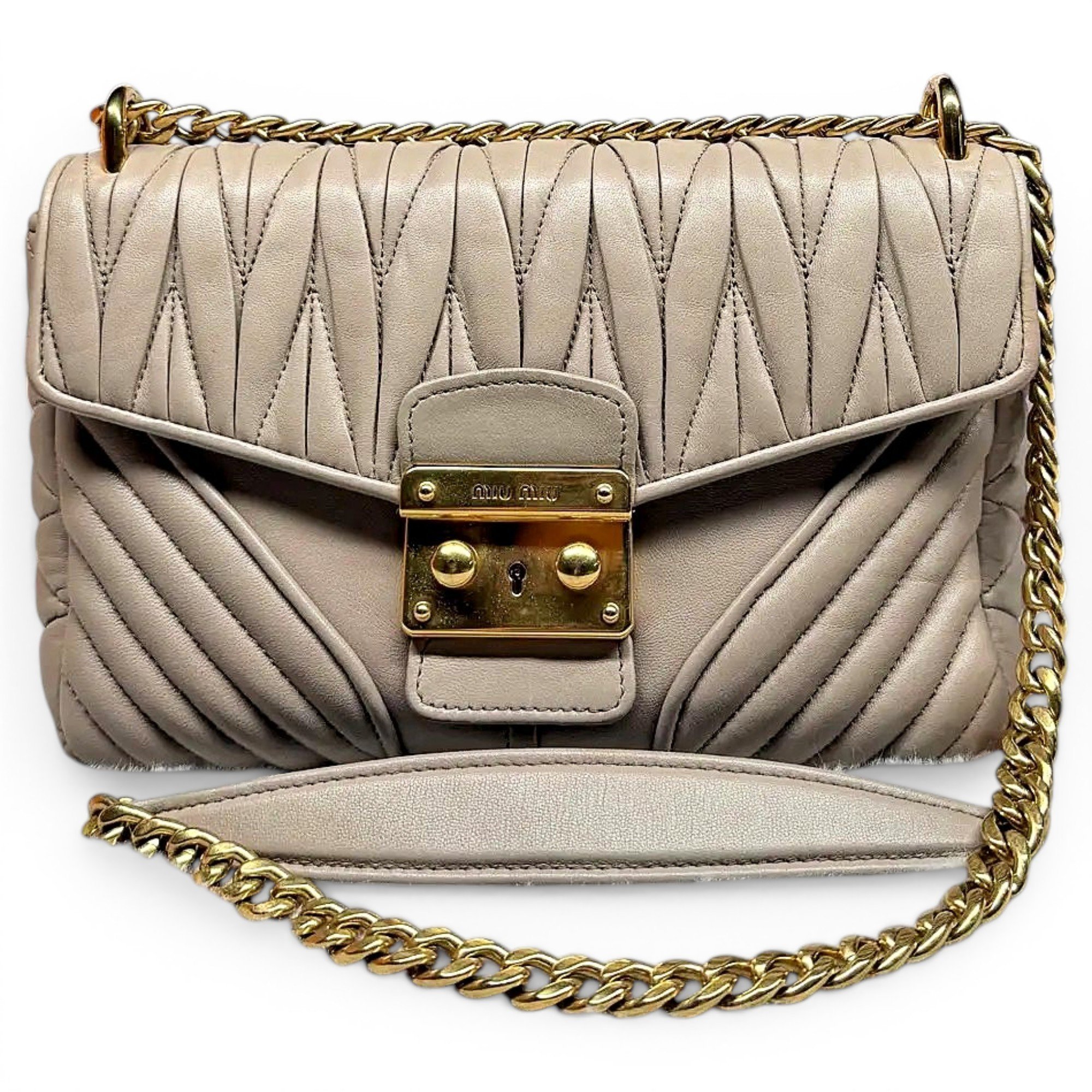 Miu Confidential leather crossbody bag