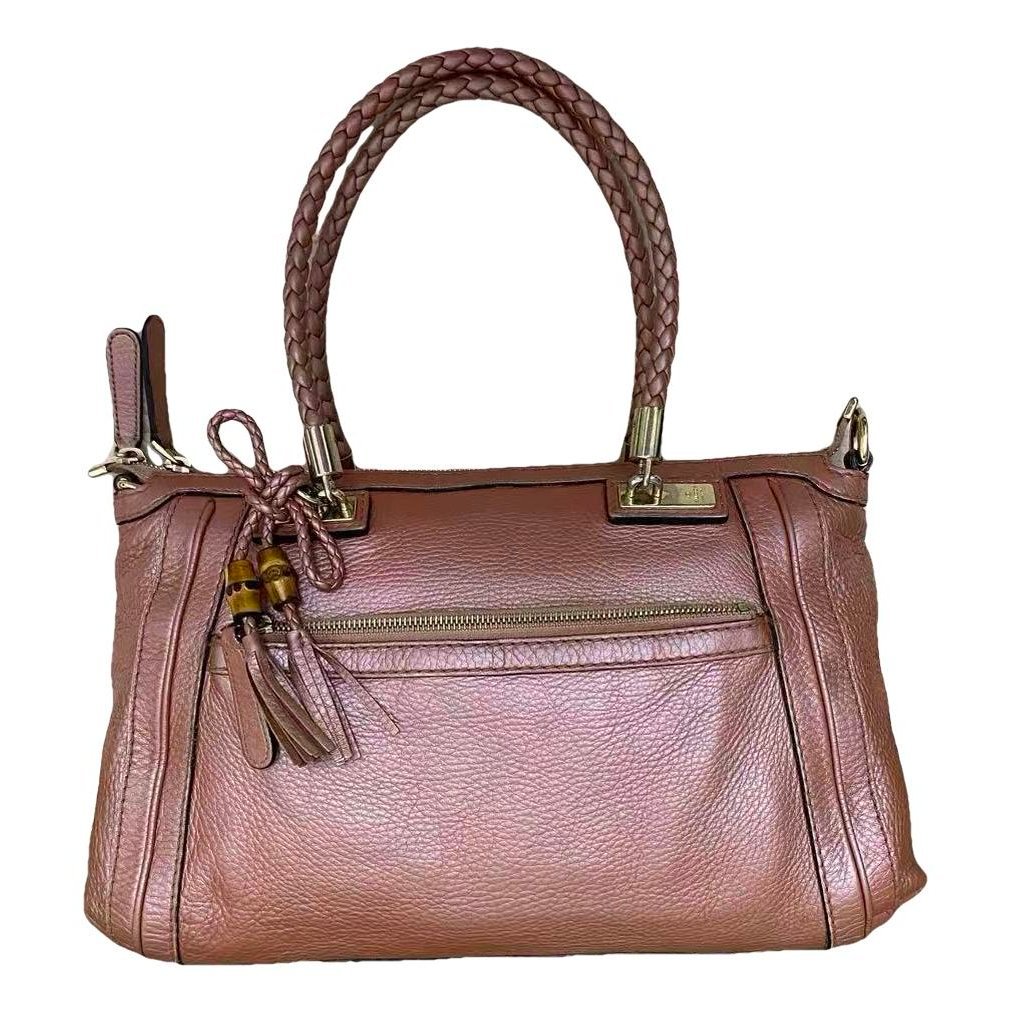 Bamboo leather handbag