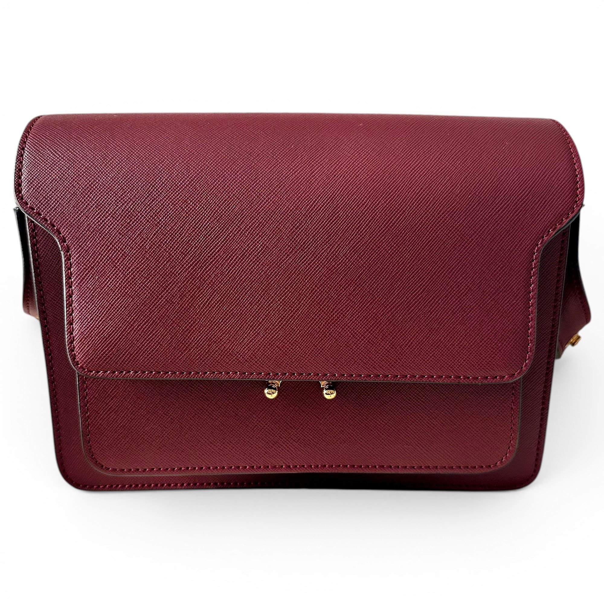 Trunk leather handbag