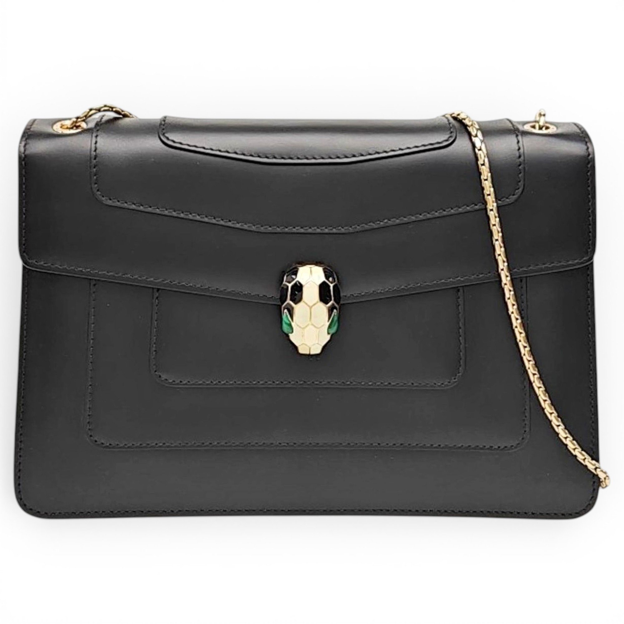 Serpenti leather handbag