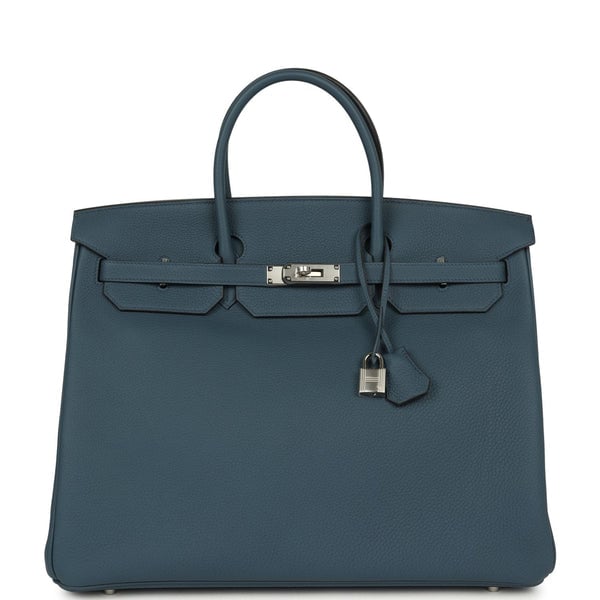 Hermes Birkin 40 Bleu Tempete Togo Palladium Hardware