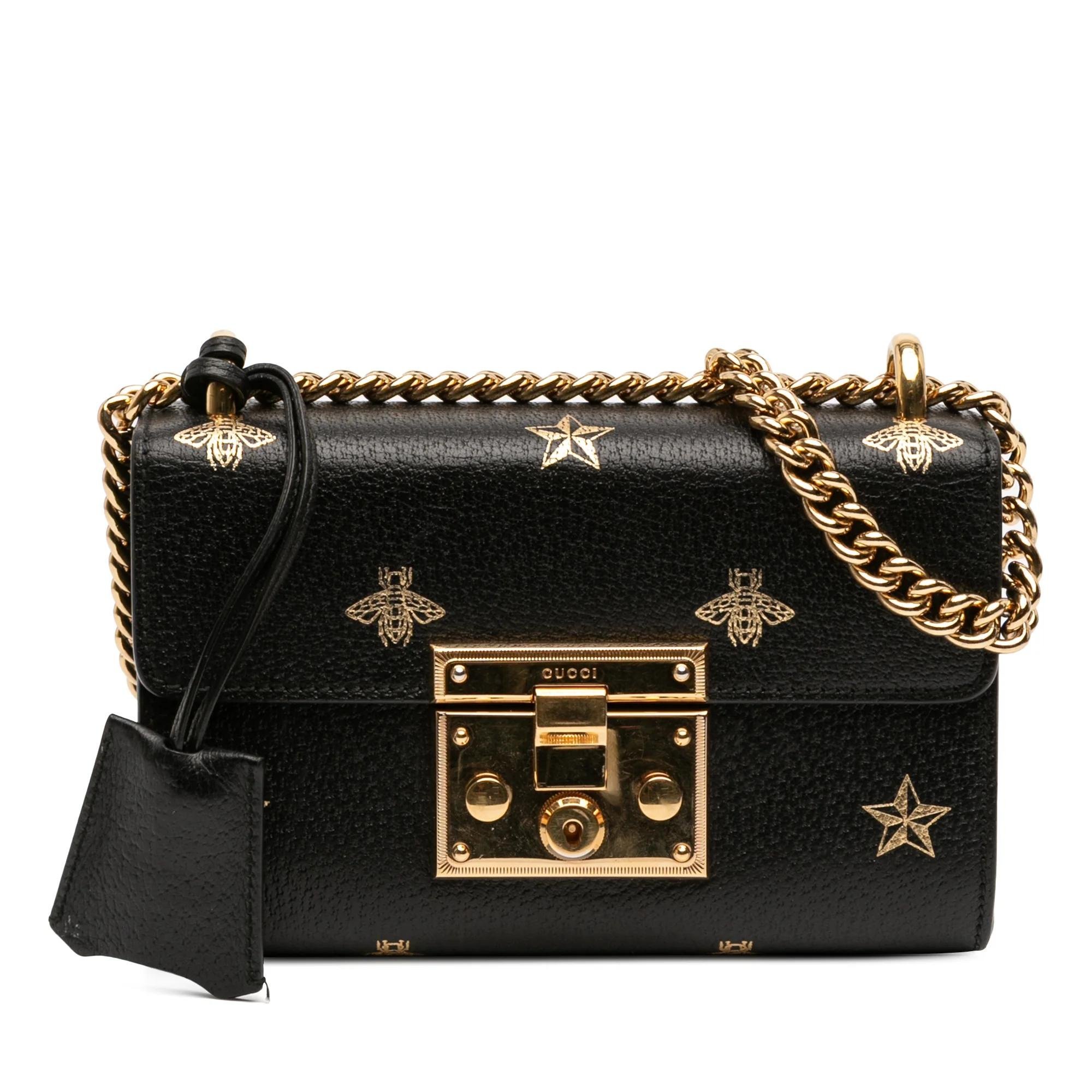 Padlock leather crossbody bag