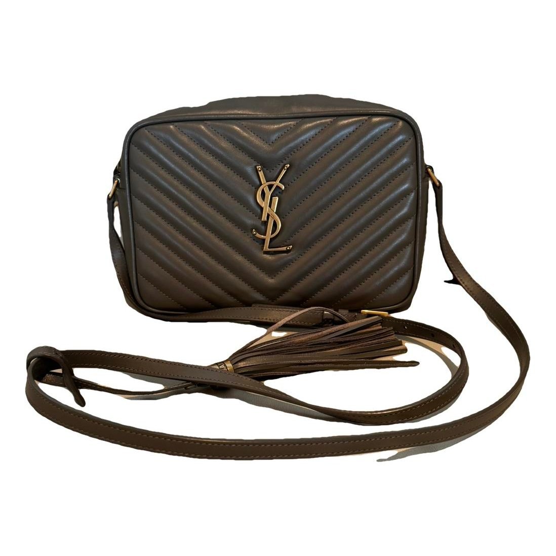 Camera Lou leather crossbody bag