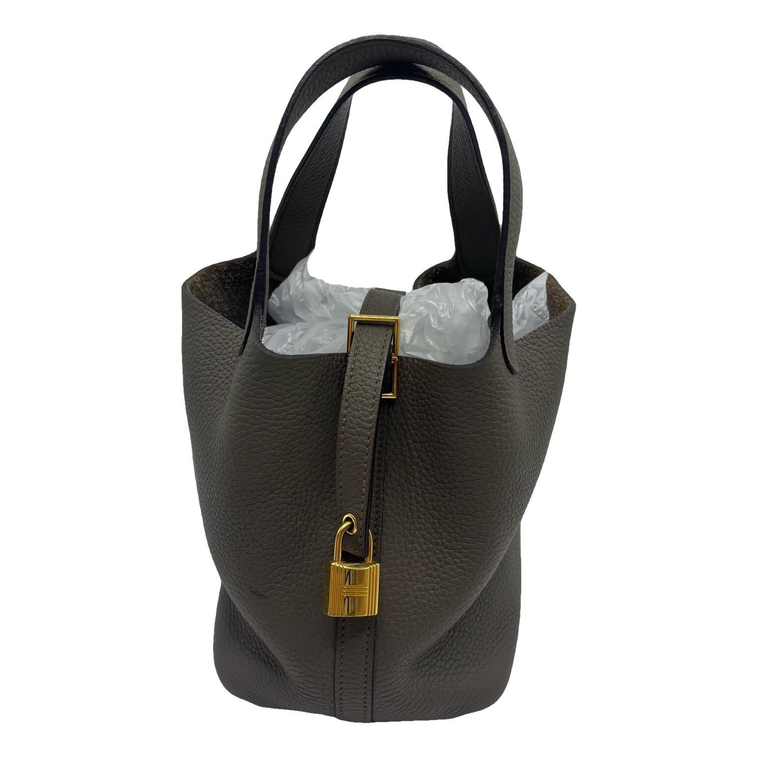 Picotin leather tote