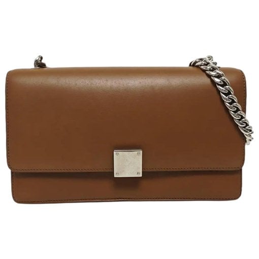 Case flap leather handbag