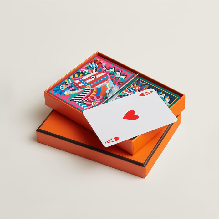Multicolore Set Of 2 Cheval De Fete Bridge Playing Cards
