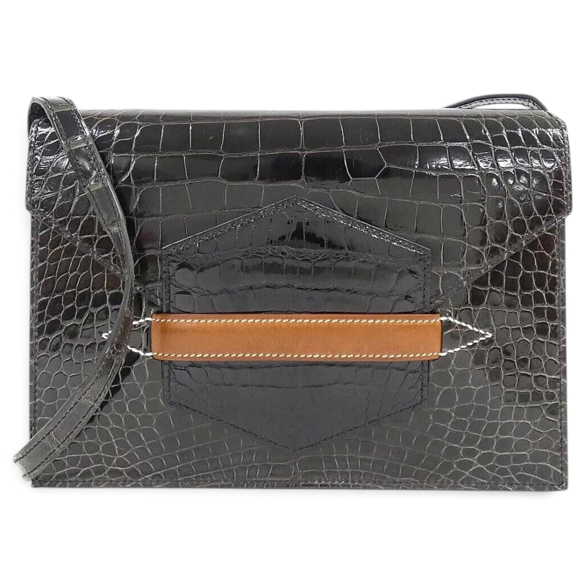 Hermes Faco Handbag Alligator Skin