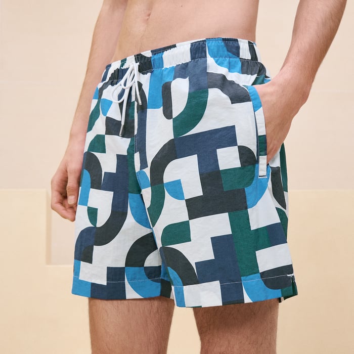 Indigo "Maillons Puzzle" Swim Trunks
