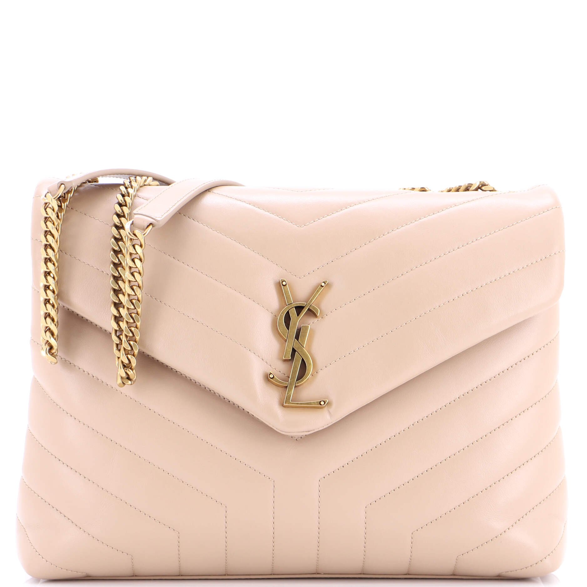 Saint Laurent Loulou Shoulder Bag Matelasse Chevron Leather Medium