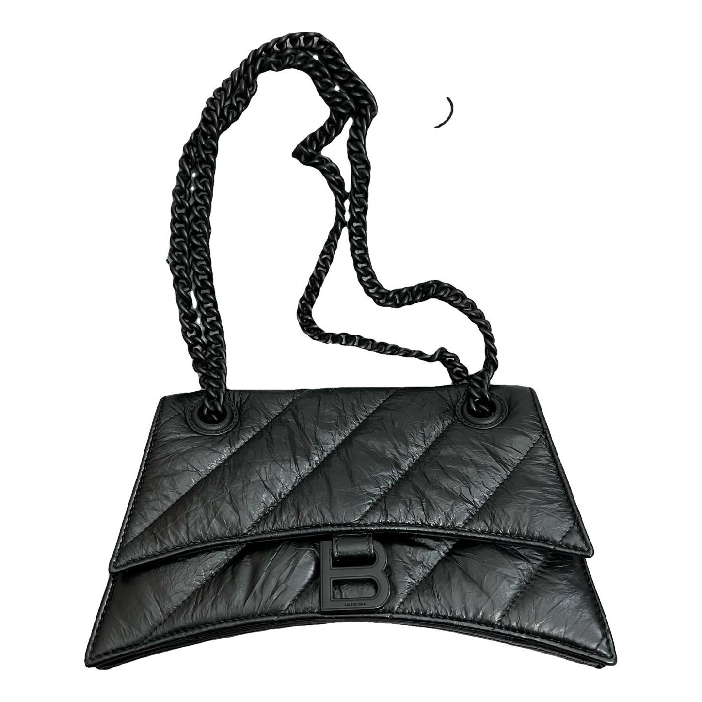 Crush leather handbag
