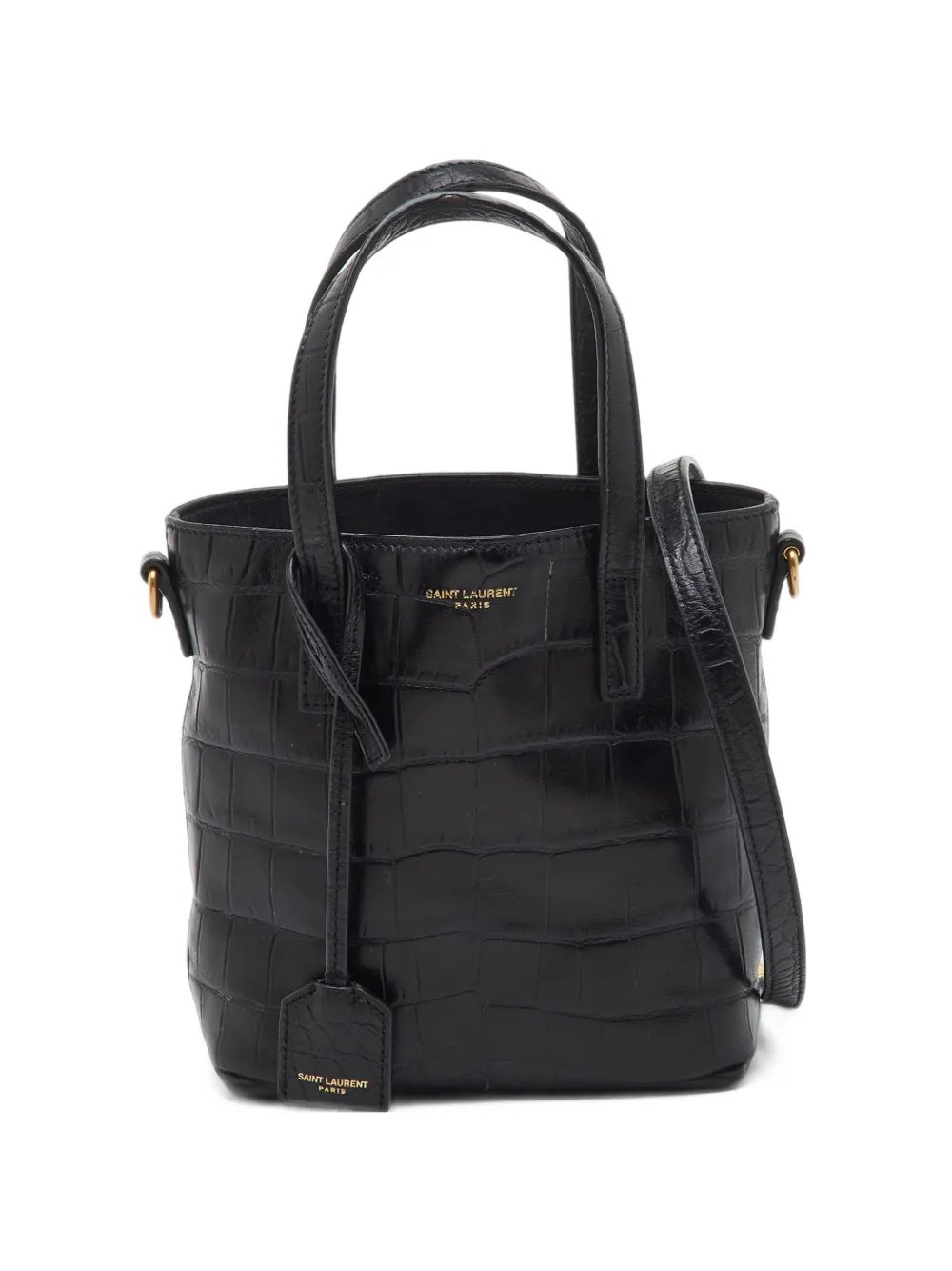 2024 mini Toy croc-embossed tote bag