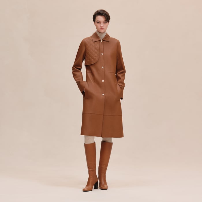 Marron Fauve Trench Coat