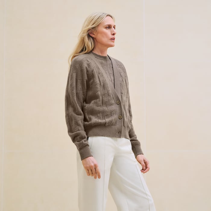 "H" Long-sleeve Cardigan