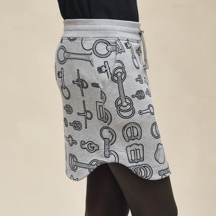 Gris Byzantin "Cahier Du Colporteur" Miniskirt