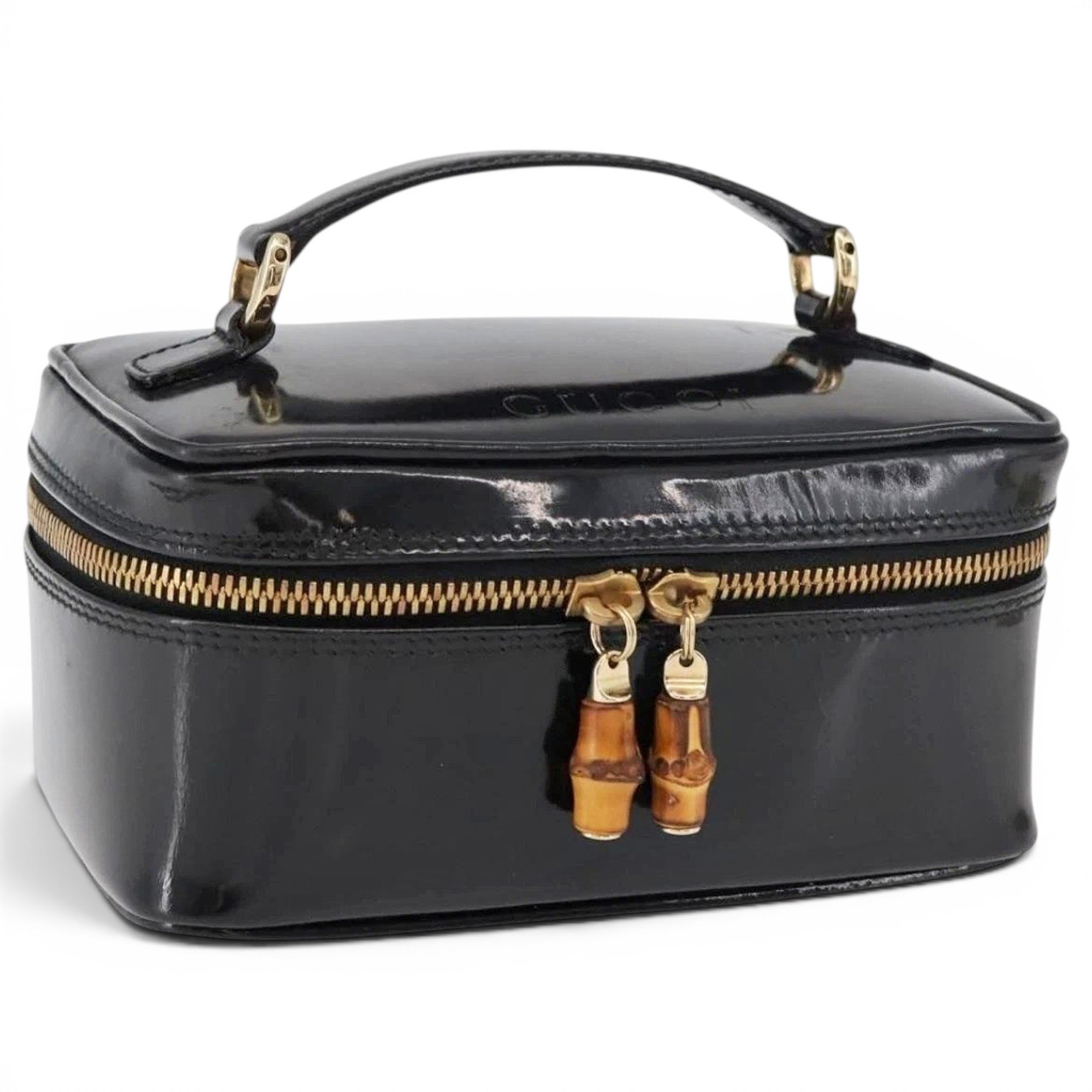 Patent leather handbag