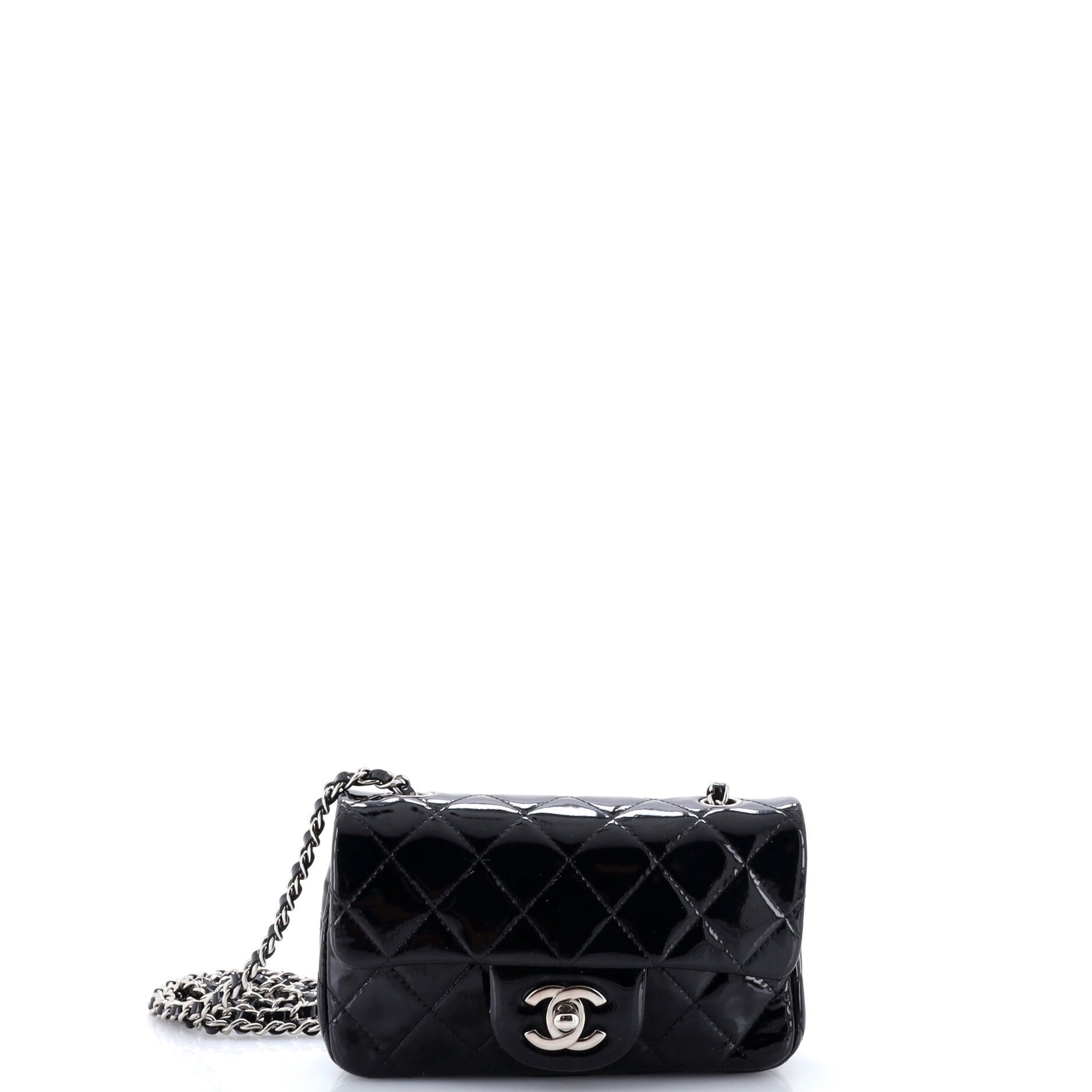 Classic Single Flap Bag Quilted Patent Extra Mini