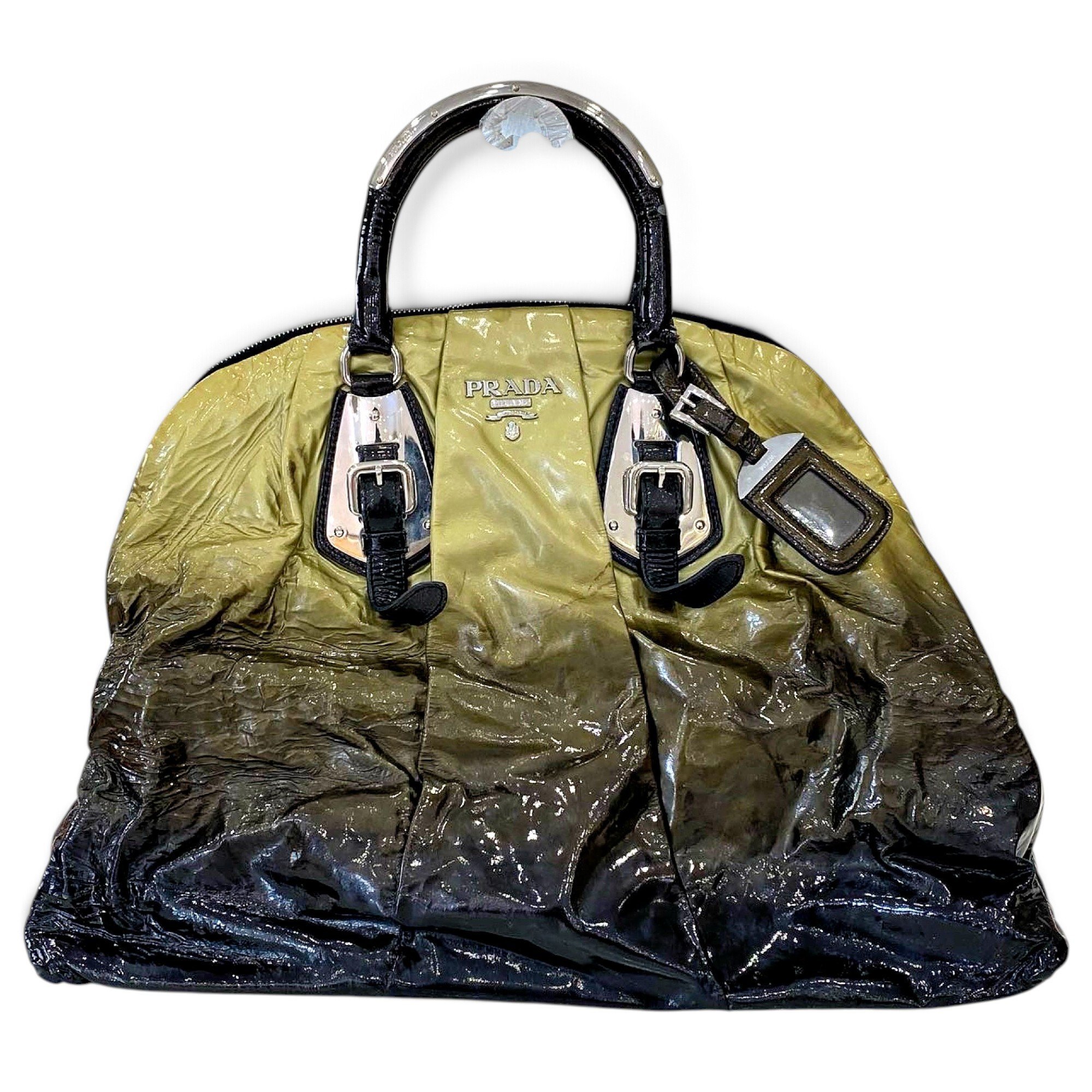 Patent leather bowling bag