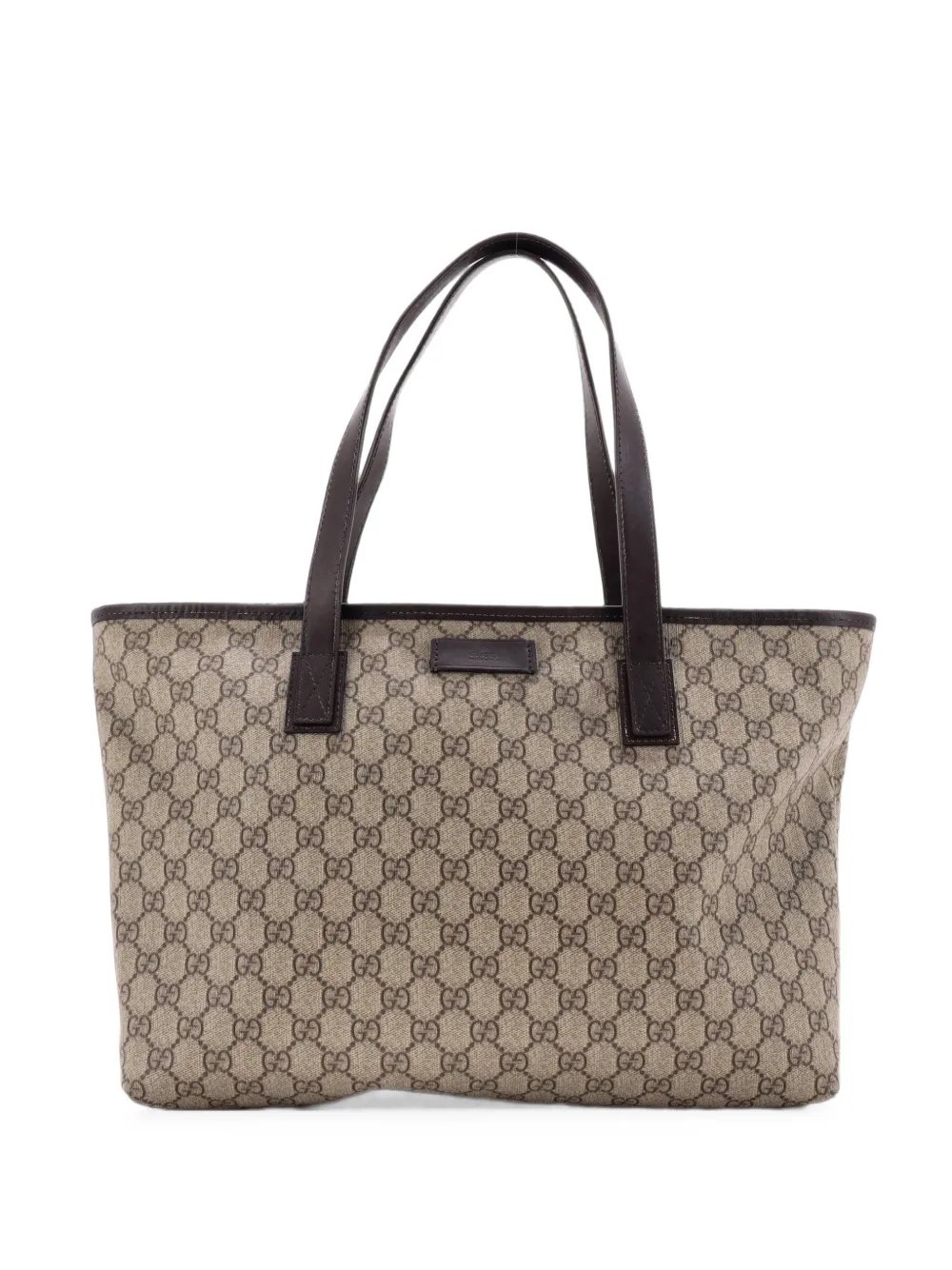 Plus GG Coated Canvas with Leather Medium tote bag