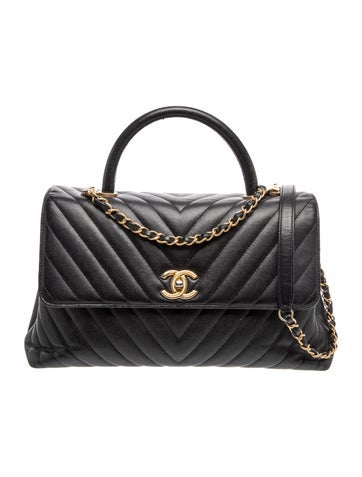 Medium Chevron Coco Handle Bag