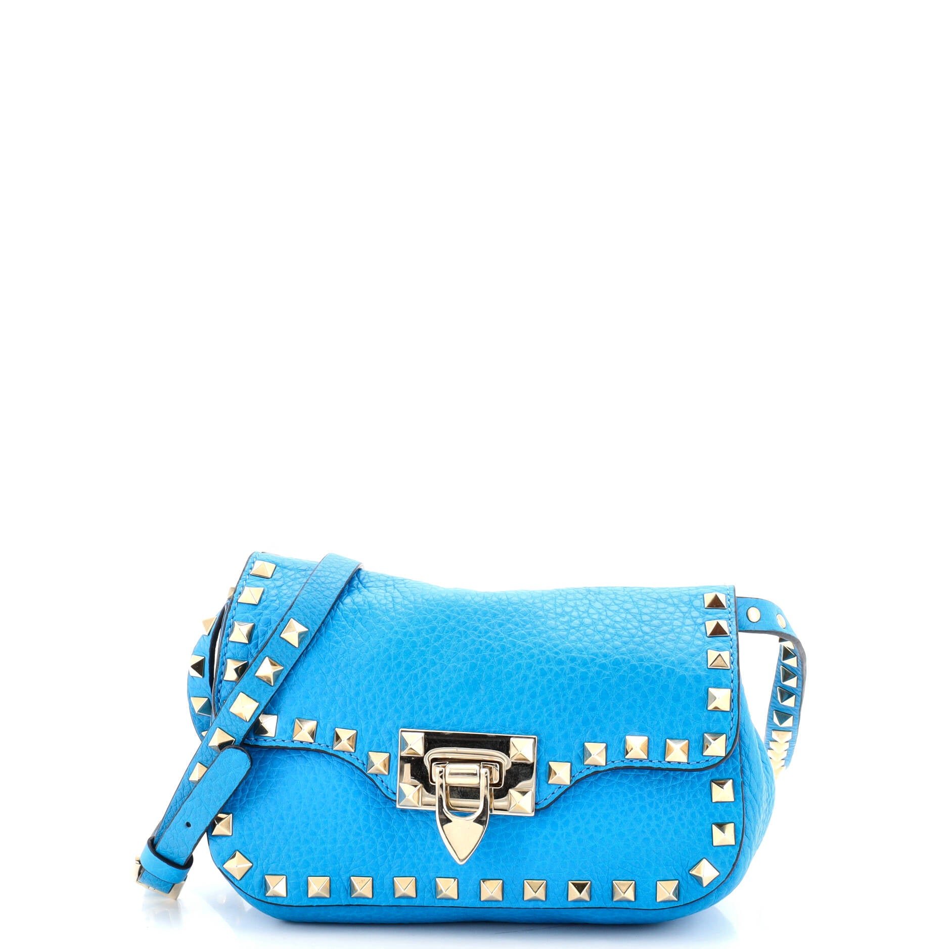 Rockstud Flip Lock Flap Bag Leather Mini