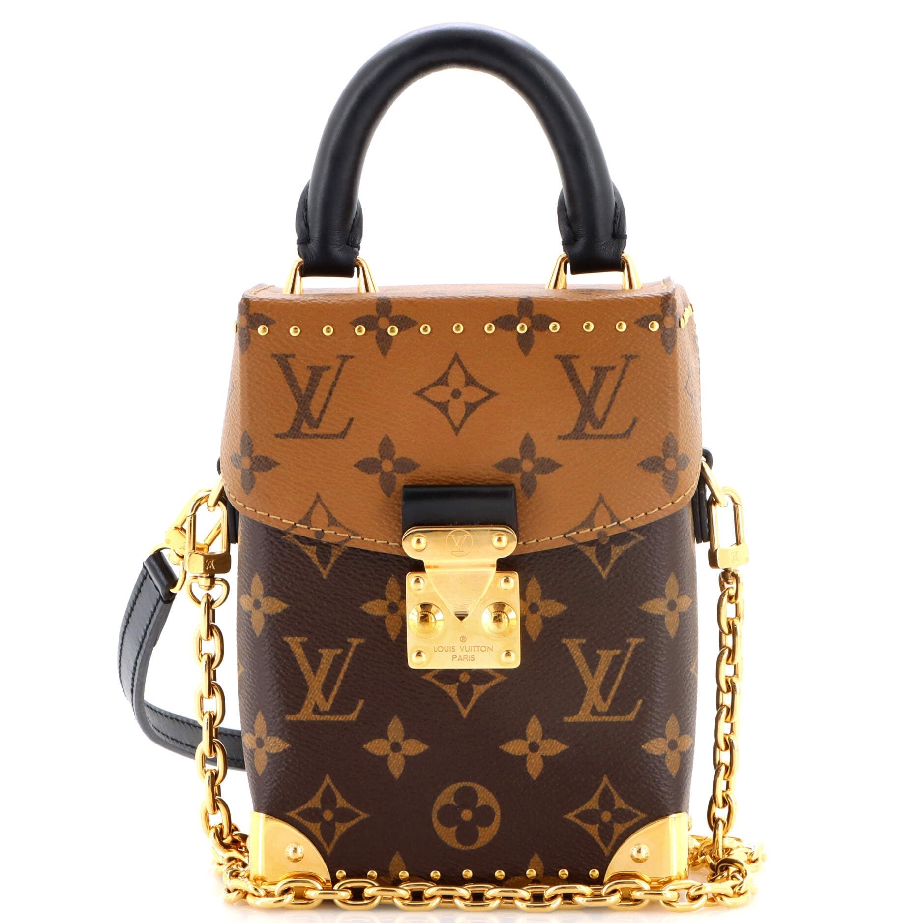 Camera Box NM Handbag Studded Reverse Monogram Canvas